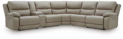 Canapé sectionnel inclinable 6 pièces Narwhal Place avec console de rangement