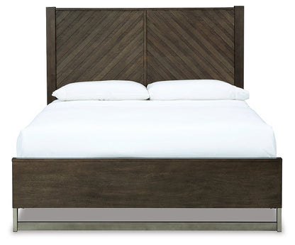 Lit queen-size Arkenton avec commode miroir
