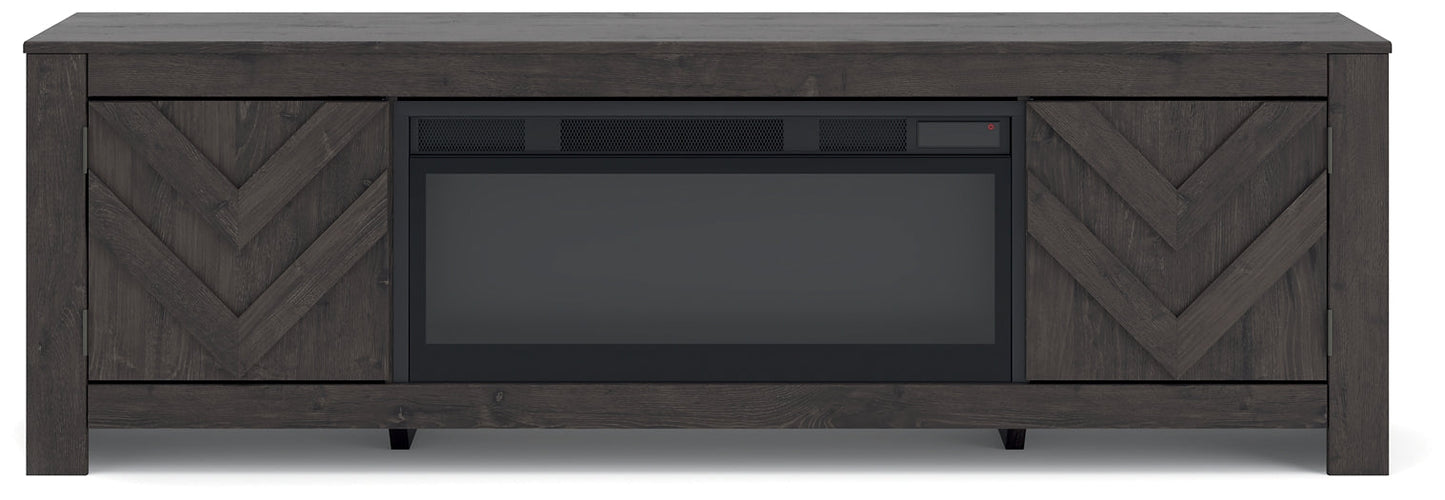 Meuble TV Cayboni 71 avec foyer électrique
