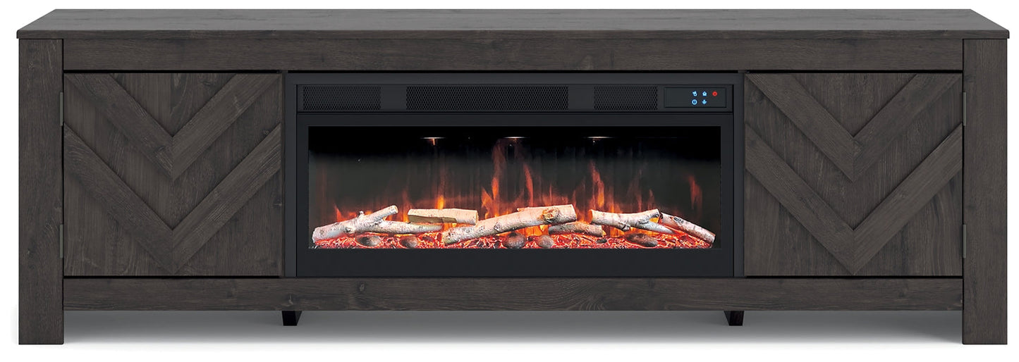 Meuble TV Cayboni 71 avec foyer électrique