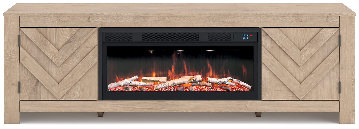 Meuble TV Cayboni 71 avec foyer électrique