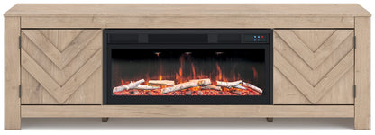 Meuble TV Cayboni 71 avec foyer électrique
