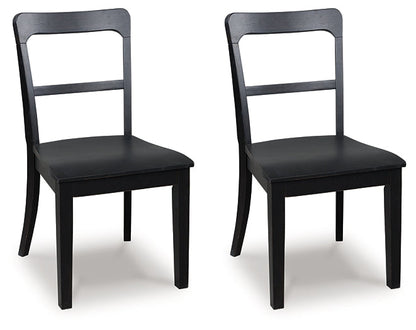 Chaise d'appoint UPH de salle à manger Greddinton (2/CN)